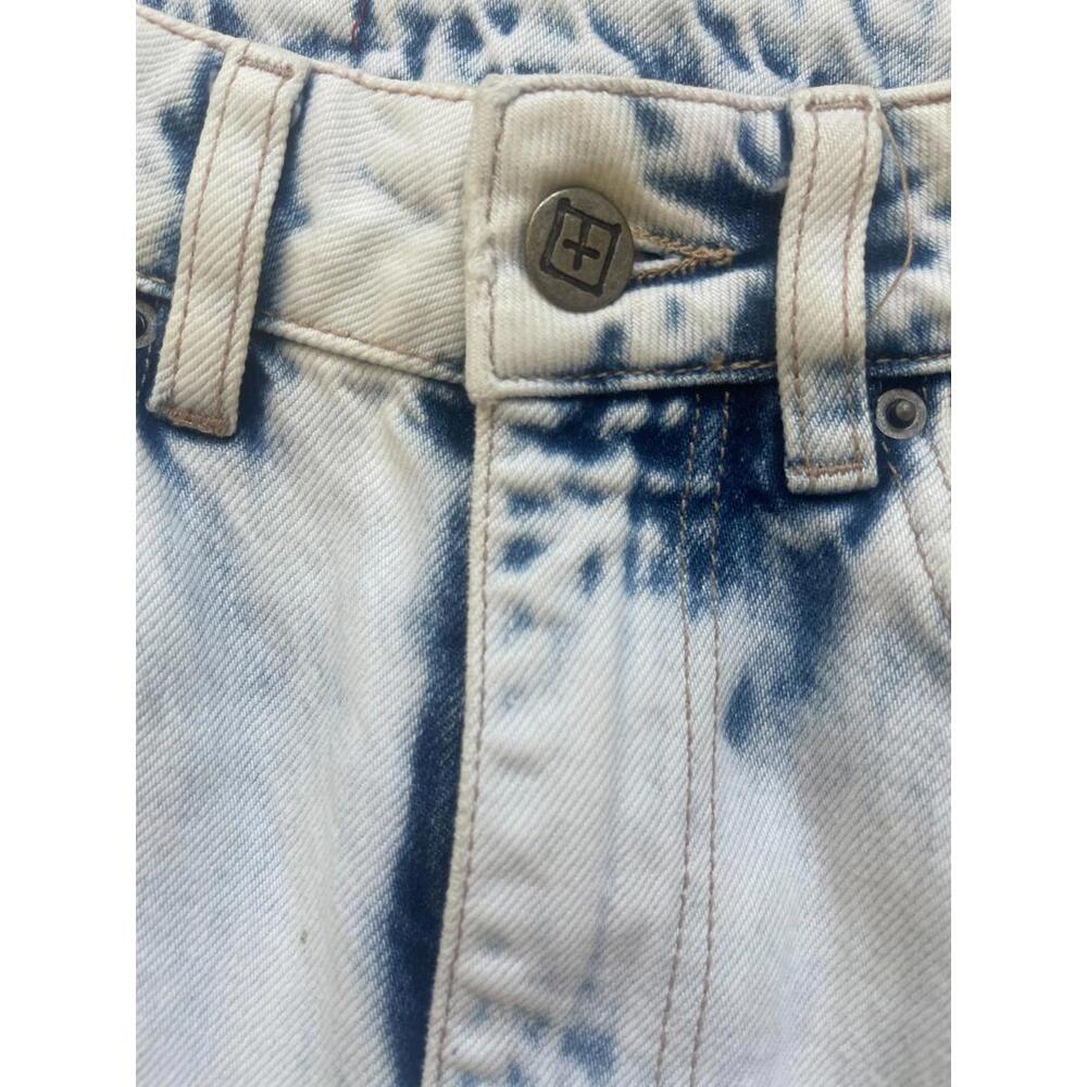 Ksubi Women’s Jeans Size 24 Straight Leg High Rise Acid Wash Blue White Denim - Picture 4 of 8